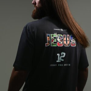 Camiseta Oversized Jesus 12 - Preto
